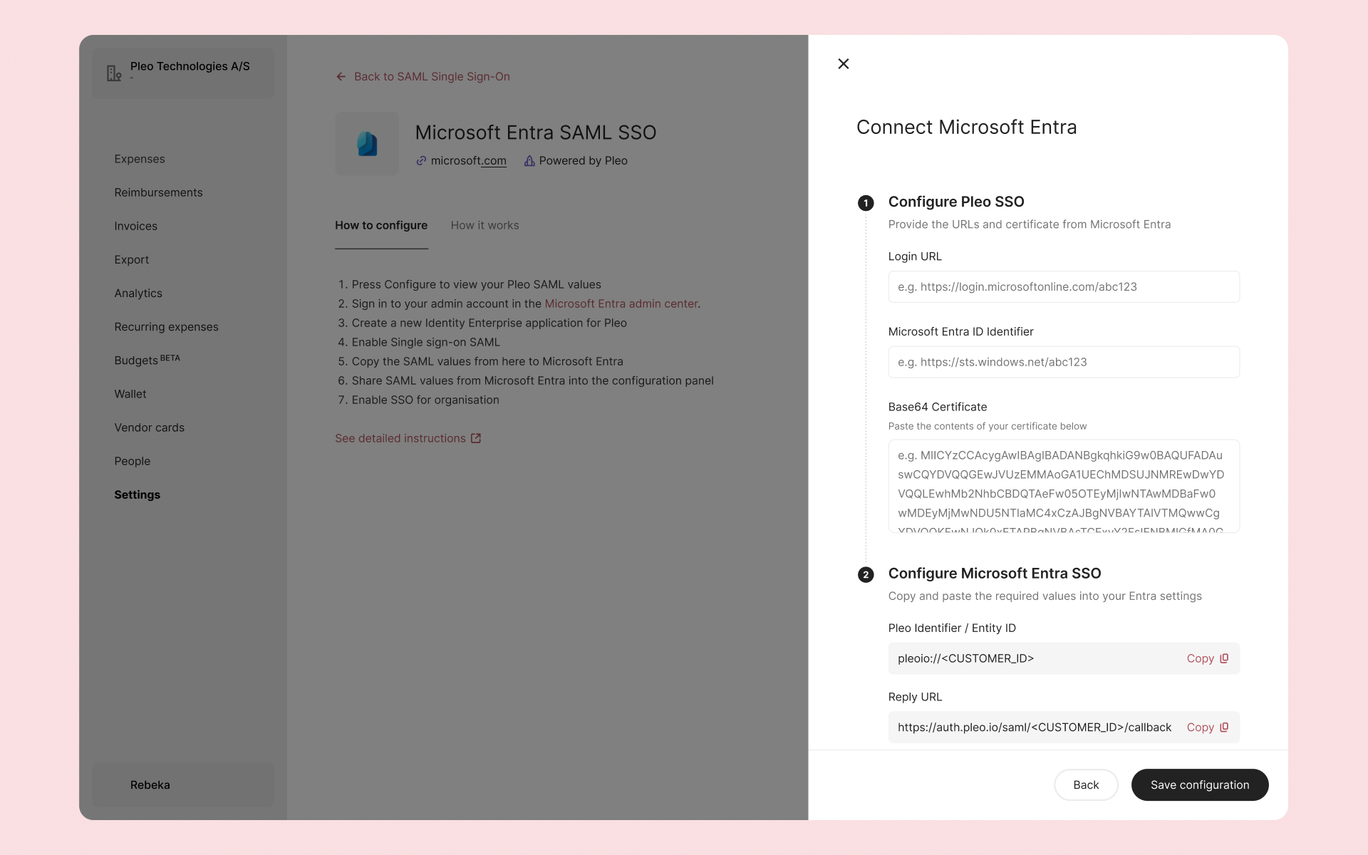 Pleo Login screen re-design